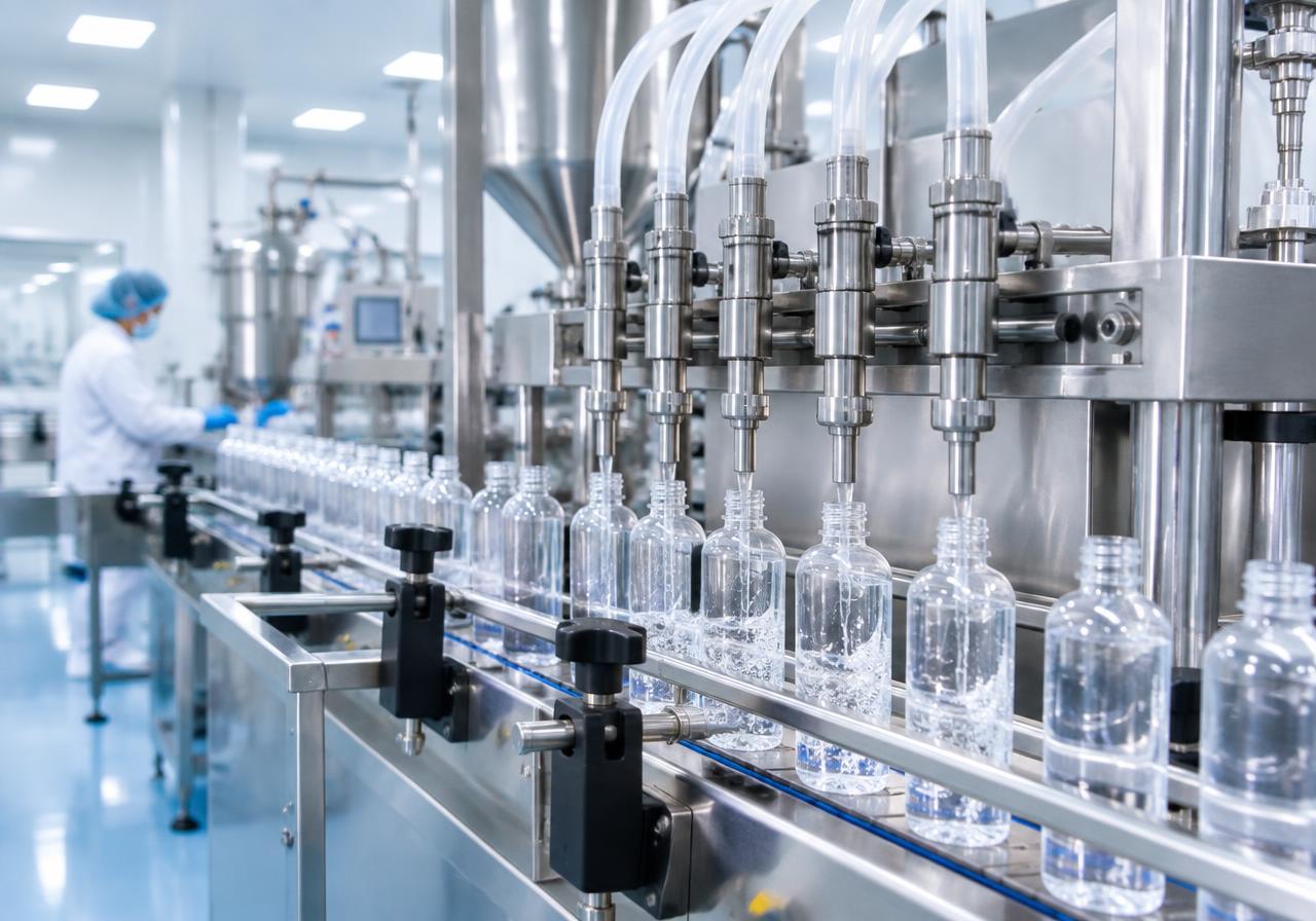 Sanitizer bottle filling line