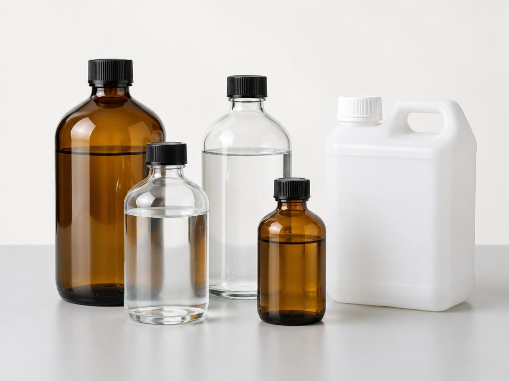 Pharma grade ethanol sample bottles and container