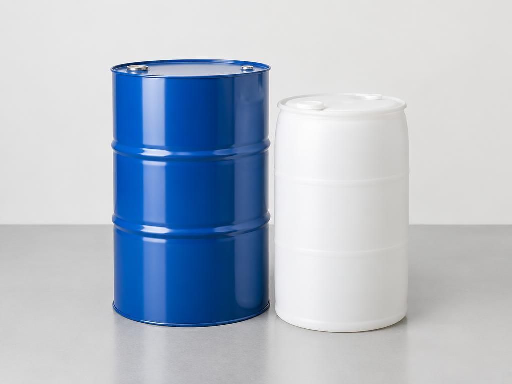 Steel and HDPE drums of ink grade ethanol